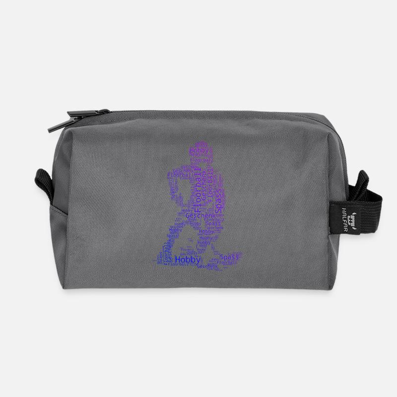 Floorball artwork for your outfit - Recycled Toiletry Zip Bag - anthracite
