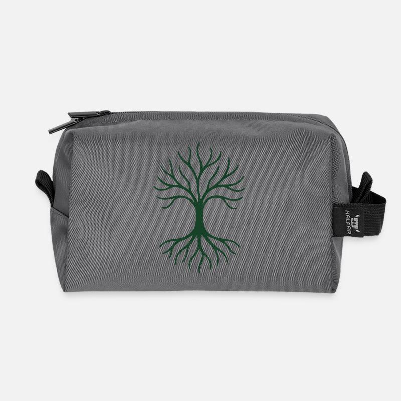Baum des Lebens – Gaia - Recycelte Kulturtasche - Anthrazit