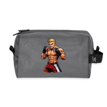 Mma-Kämpfer mit Muskeln - Recycelte Kulturtasche - Anthrazit - Vorne