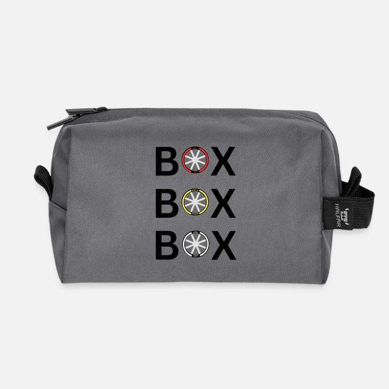 BOX BOX BOX - Recycled Toiletry Zip Bag - anthracite