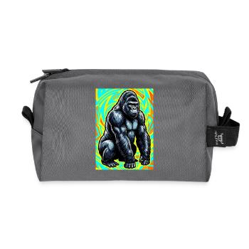 gorilla - Recycled Toiletry Zip Bag - anthracite - Front