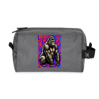 gorilla - Recycled Toiletry Zip Bag - anthracite - Front