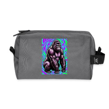 gorilla - Recycled Toiletry Zip Bag - anthracite - Front