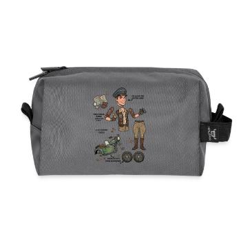 Rugged Adventurer Paper Doll - Recycelte Kulturtasche - Anthrazit - Vorne