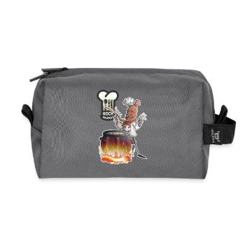 Cooked sausage - Recycled Toiletry Zip Bag - anthracite - Front
