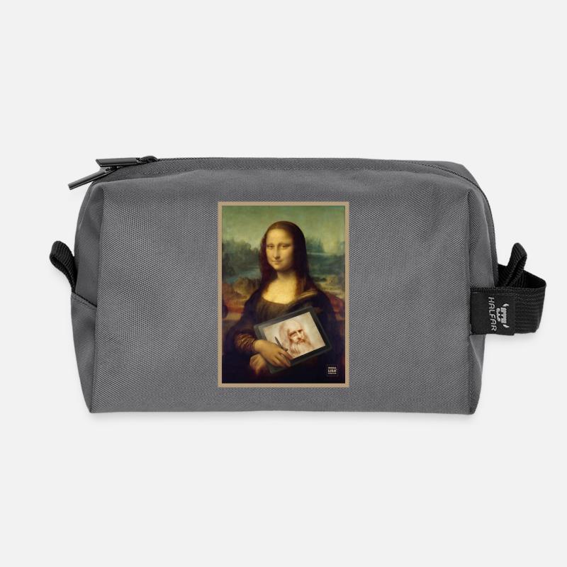 Mona Lisa Tablet Skizzen-Mashup - Recycelte Kulturtasche - Anthrazit