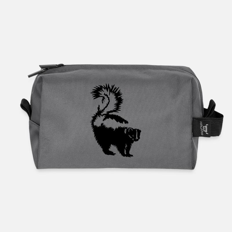 Stinktier - Recycelte Kulturtasche - Anthrazit