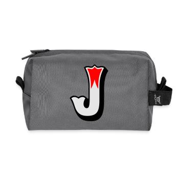 Buchstabe - J - Recycled Toiletry Zip Bag - anthracite - Front