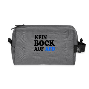 No desire for AfD - Recycled Toiletry Zip Bag - anthracite - Front