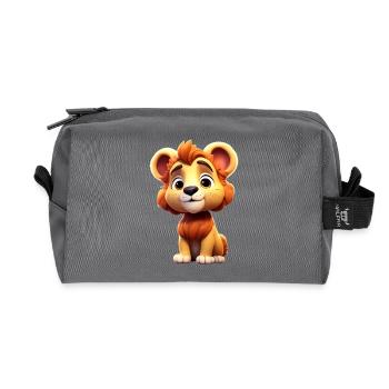 Leo mignon - Trousse de toilette en tissu recyclé - anthracite - Devant