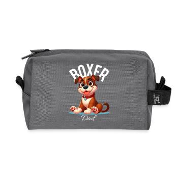 Boxer Dad - Recycled Toiletry Zip Bag - anthracite - Front