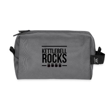 Kettlebell ROCKS 1.0 - Recycelte Kulturtasche - Anthrazit - Vorne