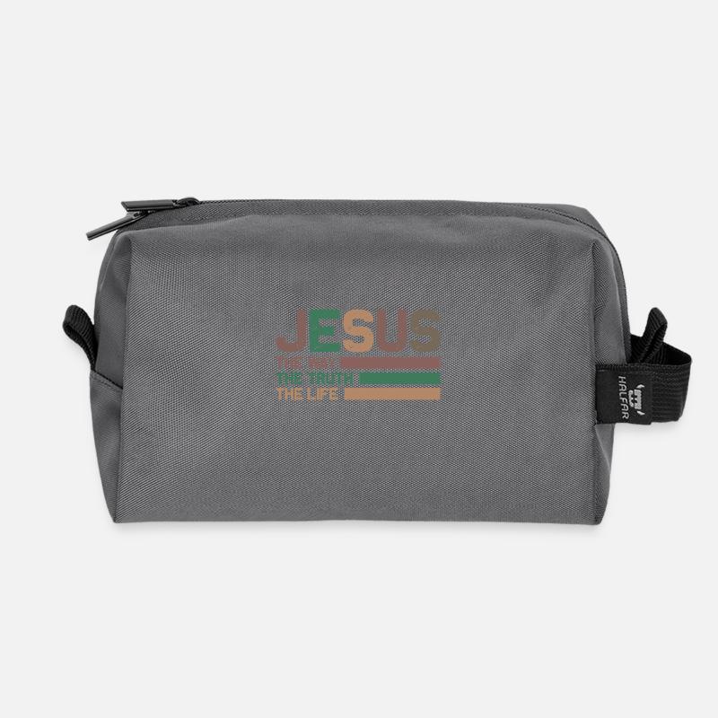 Jesus - Recycelte Kulturtasche - Anthrazit