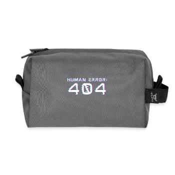 Erreur humaine : 404 - Trousse de toilette en tissu recyclé - anthracite - Devant