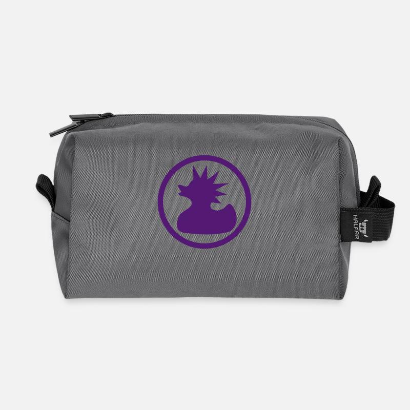 badeente_punk_ring - Recycled Toiletry Zip Bag - anthracite