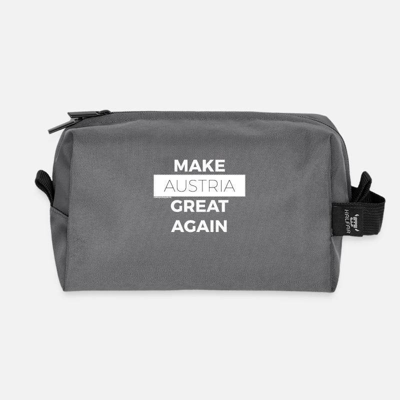 MAKE AUSTRIA GREAT AGAIN white - Recycelte Kulturtasche - Anthrazit