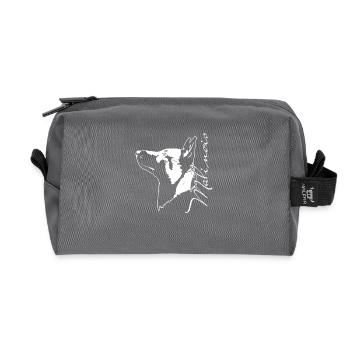 MalinoisPortrait - Recycelte Kulturtasche - Anthrazit - Vorne