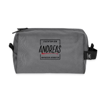 Andreas - Recycelte Kulturtasche - Anthrazit - Vorne