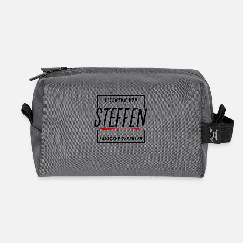 Eigentum von Steffen - Recycelte Kulturtasche - Anthrazit