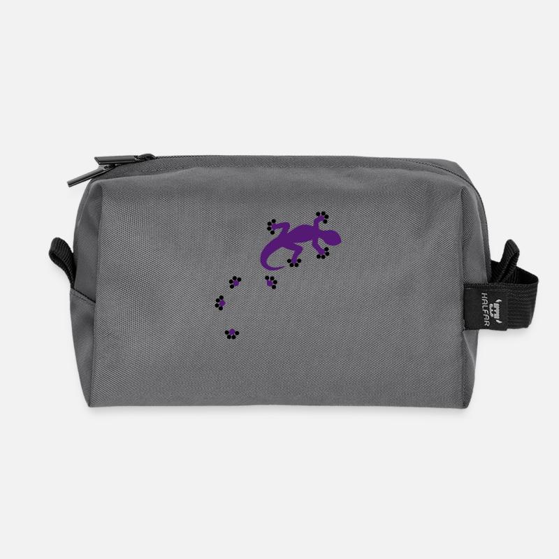 Gecko - 2c - Recycled Toiletry Zip Bag - anthracite