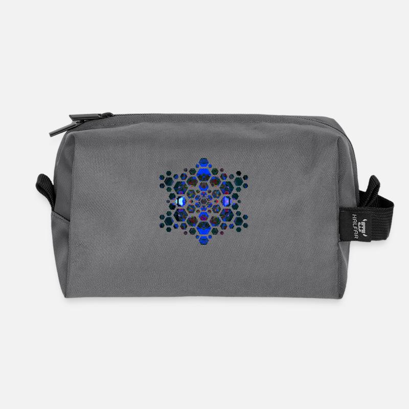 Psychedelic Hexagon I - Recycelte Kulturtasche - Anthrazit
