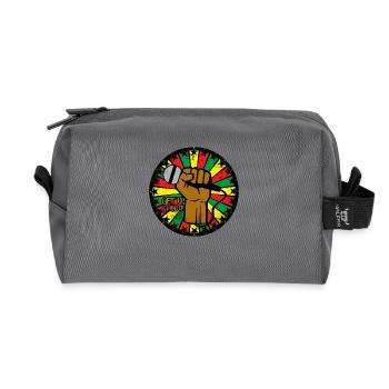 Reggae eu - Recycled Toiletry Zip Bag - anthracite - Front