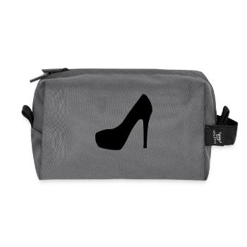high_heel_f1 - Recycled Toiletry Zip Bag - anthracite - Front