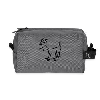 Chèvre - Trousse de toilette en tissu recyclé - anthracite - Devant