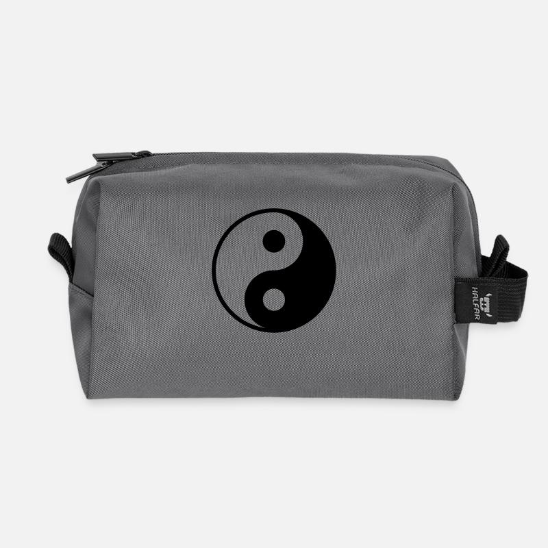 Yin Yang strong , 1,618 5x5, 1f - Recycelte Kulturtasche - Anthrazit