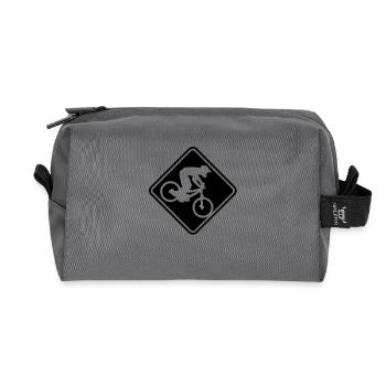 NEW MOUNTAIN BIKE ROADSIGN - Trousse de toilette en tissu recyclé - anthracite - Devant