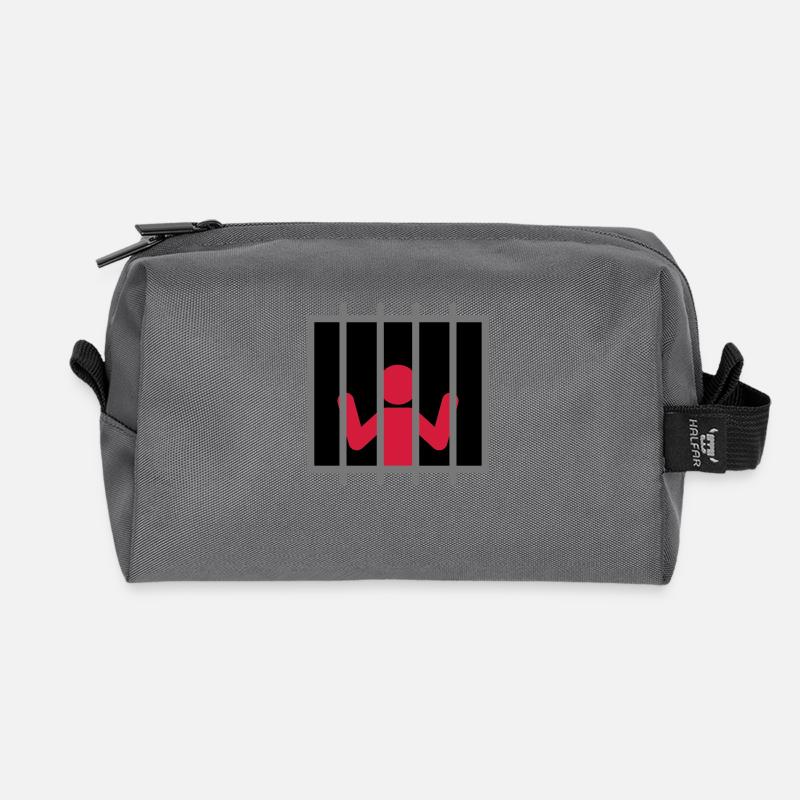 Captive Man - Recycled Toiletry Zip Bag - anthracite