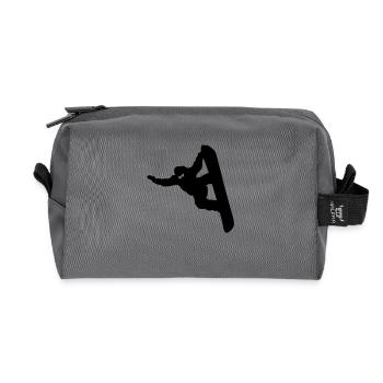 Snowboard - Trousse de toilette en tissu recyclé - anthracite - Devant