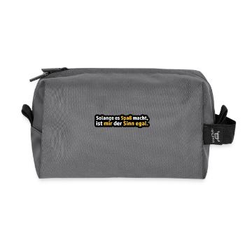 Lustiger Spruch - Recycelte Kulturtasche - Anthrazit - Vorne