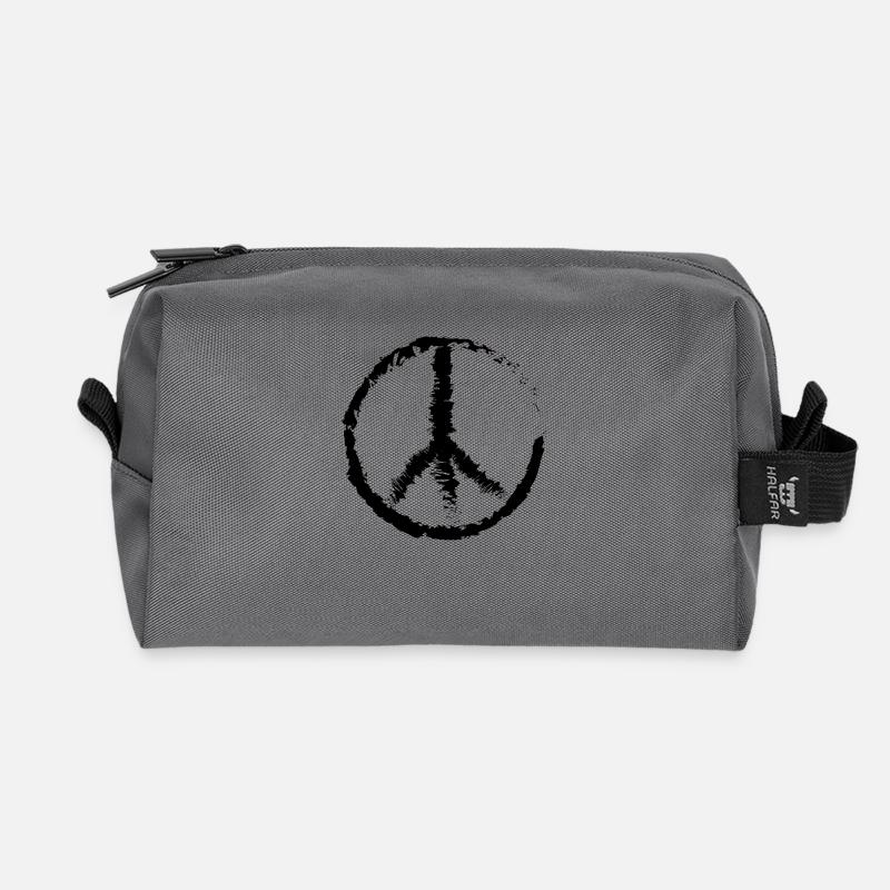Peace - Recycelte Kulturtasche - Anthrazit