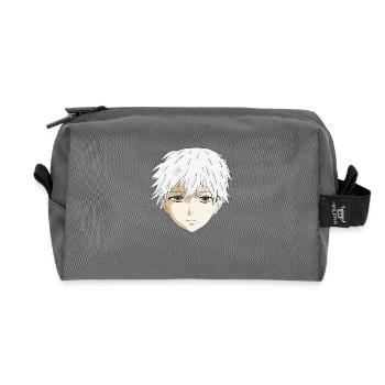 Anime Boy - Recycelte Kulturtasche - Anthrazit - Vorne