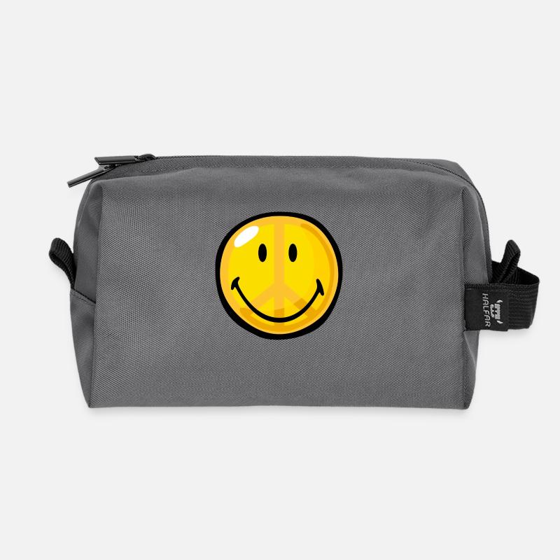 Smiley cnd symbol - Recycelte Kulturtasche - Anthrazit