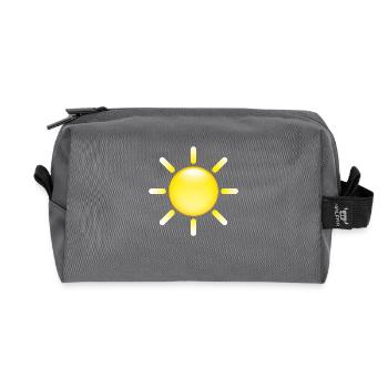 Smiley Sun - Recycelte Kulturtasche - Anthrazit - Vorne