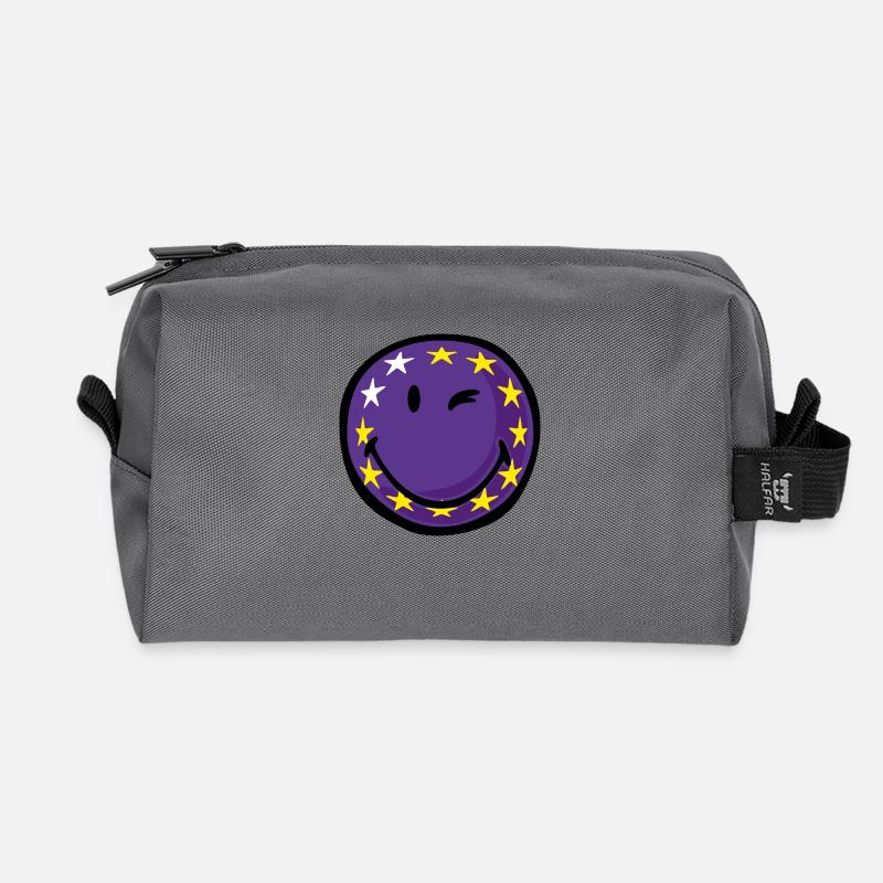 Smiley Flag EU - Recycelte Kulturtasche - Anthrazit