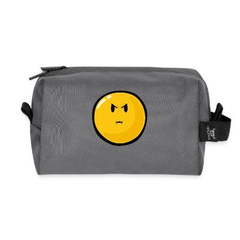 Smiley Anger Bitter - Recycelte Kulturtasche - Anthrazit - Vorne