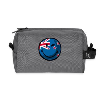 Smiley New Zealand - Trousse de toilette en tissu recyclé - anthracite - Devant