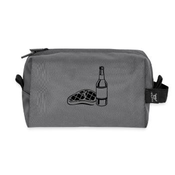 steak beer - Recycelte Kulturtasche - Anthrazit - Vorne