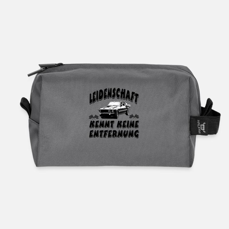 Auto - Recycelte Kulturtasche - Anthrazit