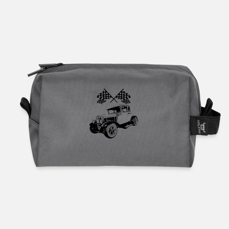 Auto - Recycelte Kulturtasche - Anthrazit