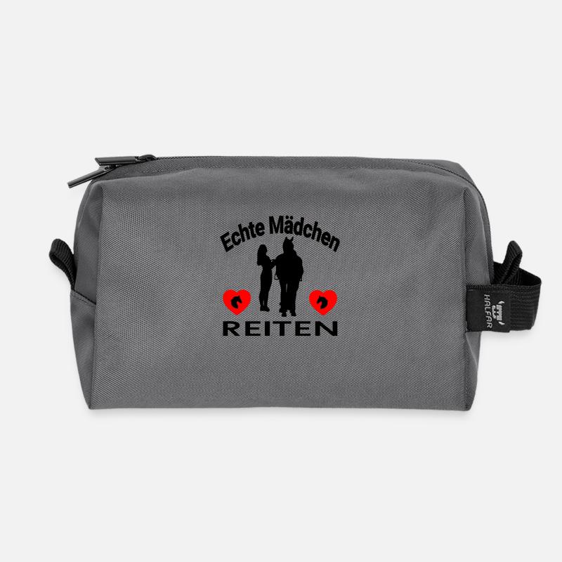 Pferd - Recycelte Kulturtasche - Anthrazit