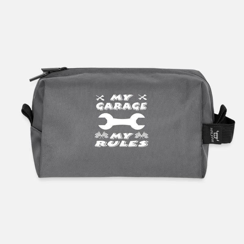 Auto - Recycelte Kulturtasche - Anthrazit