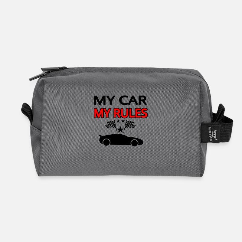 Auto - Recycelte Kulturtasche - Anthrazit