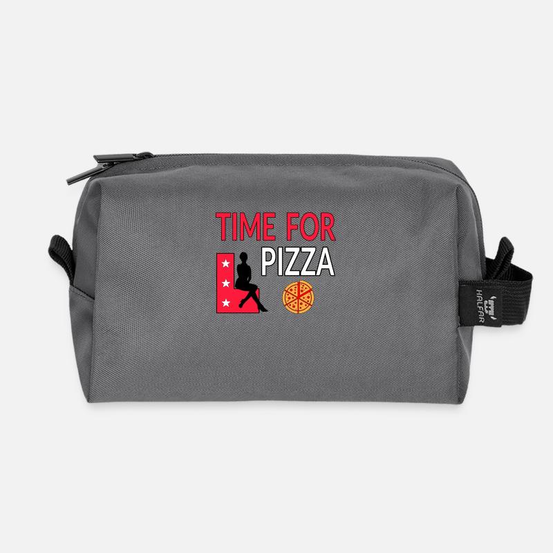 Pizza - Recycelte Kulturtasche - Anthrazit