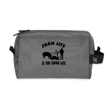 Farm - Recycled Toiletry Zip Bag - anthracite - Front