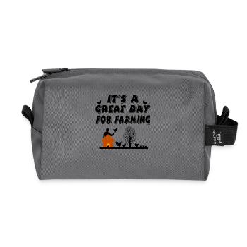 Farm - Recycled Toiletry Zip Bag - anthracite - Front