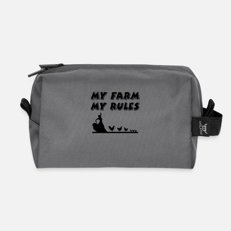 Farm - Recycled Toiletry Zip Bag - anthracite